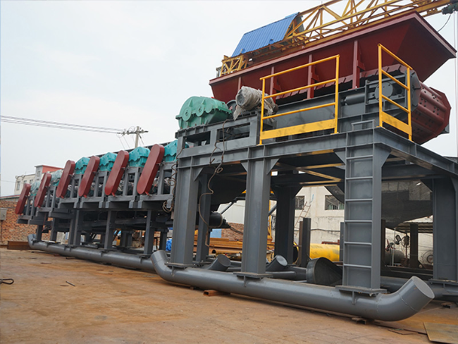 雪橇移動式大型泥石分離機俄羅斯現場